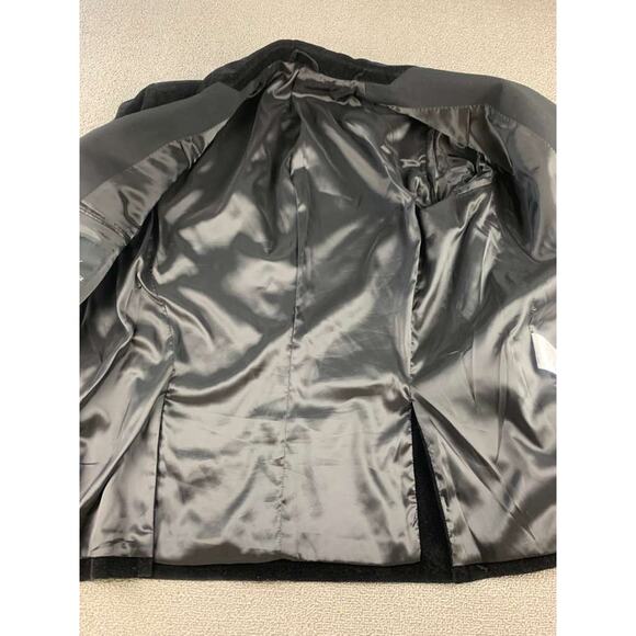 Armani Exchange Blazer Men 42 Black Velvet Satin Lapel Two Button Lined Trim - Picture 8 of 10